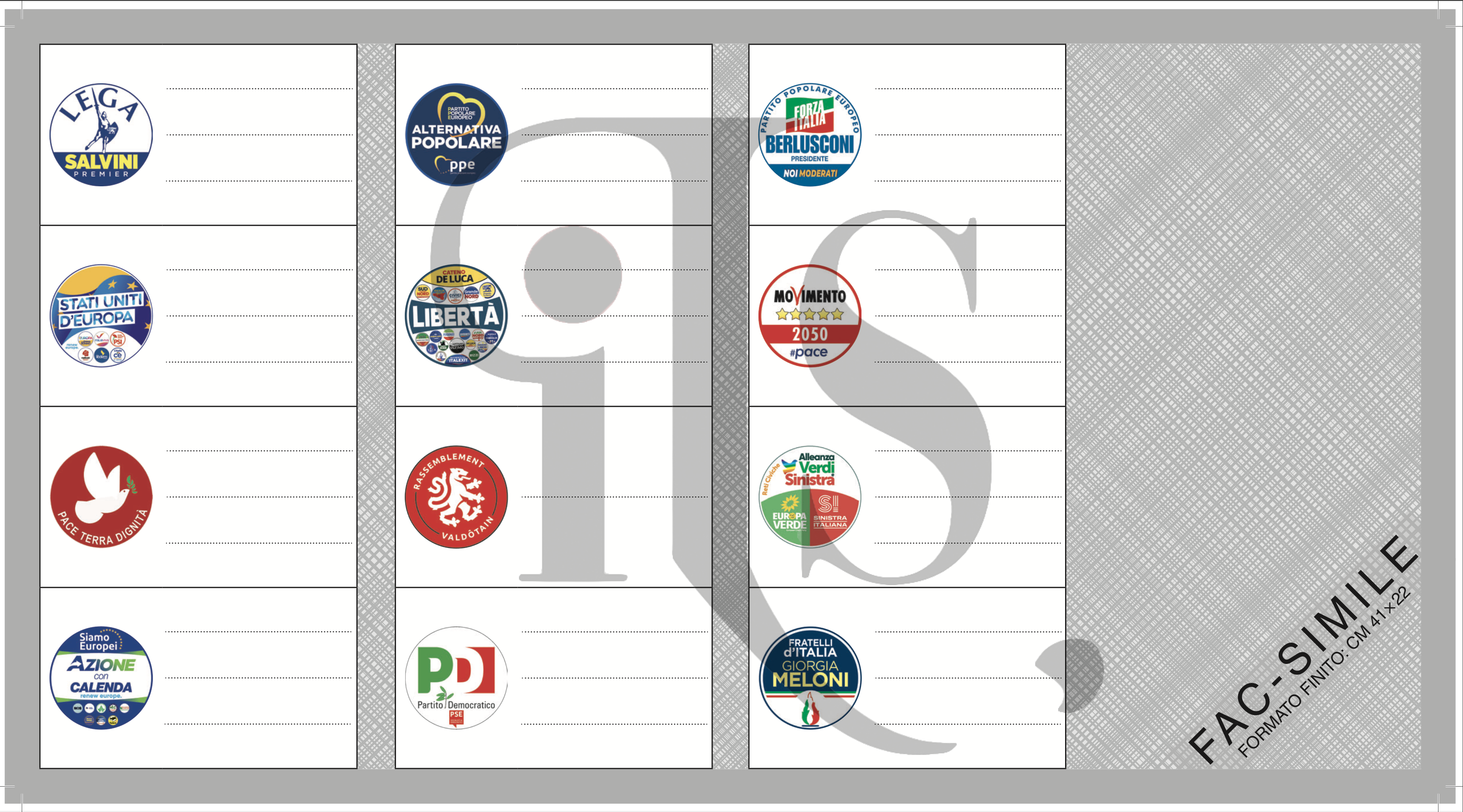 La scheda grigia per le elezioni europee