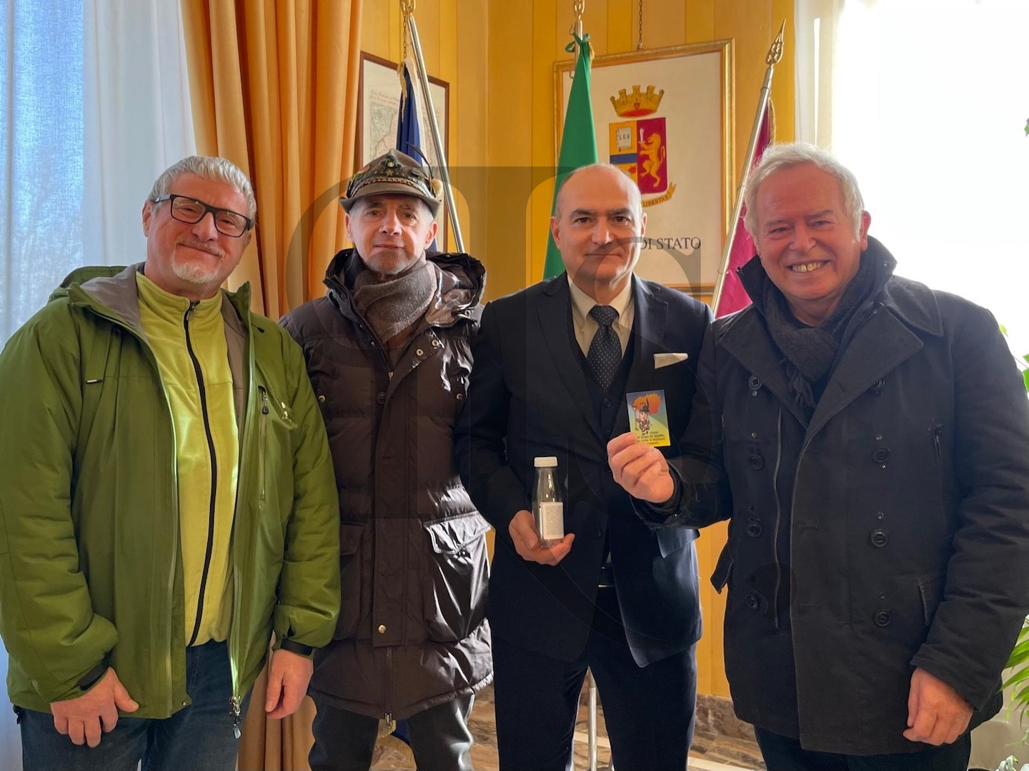 Roberto Marengo, Ezio Cavallo, il questore Carmine Rocco Grassi e Danilo Paparelli